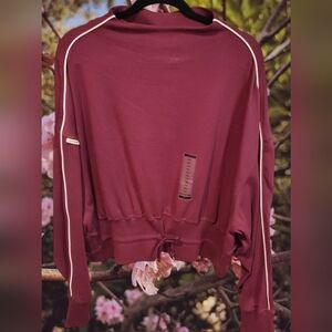 Nike Women's Burgundy Mock Neck Sweatshirt